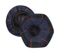 Scottish Tam o' Shanter Hat for Men - Acrylic Wool Flat Bonnet Kilt Cap in Various Tartans (UK, Alpha, One Size, Gunn)