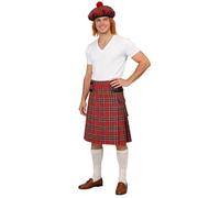 Scottish Tam O'Shanter Hat with Ginger Hair for Adults Stylish and Traditional Red
