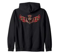 Scottish Tartan Emblem s Scot's Thistle s Scotland Fan Zip Hoodie