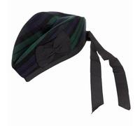Scottish Tartan Glengarry Hat | Scottish Military Cap | Traditional Scottish Elegance | Piper Bonnet Kilt Tartan Cap (UK, Numeric, 7 1/8, Black Watch)
