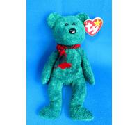 SCOTTISH TARTAN green TEDDY BEAR soft toy WALLACE ❤️ TY beanie BABIES VINT. 1999
