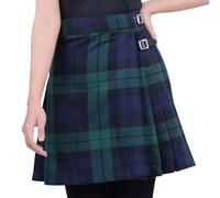 Scottish Tartan Kilts for Women Traditional Tartan pleated women's Kilt, Black Watch, 36