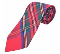 Scottish Tartan Necktie for Men - Various Clan & Check Highland Tartans Designs 100% Acrylic Wool - Perfect for Kilts - Ideal for Kilts & Cultural Events (Royal Stewart)
