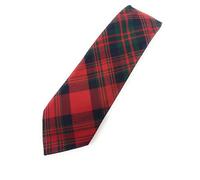 Scottish Tartan Necktie, Traditional Clan Pattern, Made in Scotland, Multiple Tartans Available (Matheson Red)