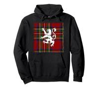 Scottish Tartan Red Plaid Scotland Lion Royal Stewart Clan Pullover Hoodie