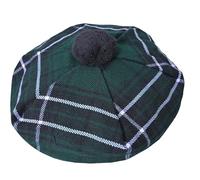 Scottish Tartan Tam O' Shanter Hat Tammy Bonnet Beret Balmoral Hat | Acrylic Wool Tartan Tammie in Various Tartans (UK, Alpha, One Size, MacLean Hunting)
