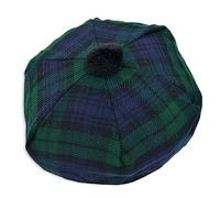 Scottish Tartan Tam O' Shanter Hat Tammy Bonnet Beret Balmoral Hat | Acrylic Wool Tartan Tammie in Various Tartans (UK, Alpha, One Size, Black Watch)