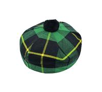 Scottish Tartan Tam O' Shanter Hat Tammy Bonnet Beret Balmoral Hat | Acrylic Wool Tartan Tammie in Various Tartans (UK, Alpha, One Size, Wallace Hunting)