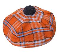 Scottish Tartan Tam O' Shanter Hat Tammy Bonnet Beret Balmoral Hat | Acrylic Wool Tartan Tammie in Various Tartans (UK, Alpha, One Size, Tennessee Volunteer)