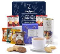 Scottish Tea and Biscuits Gift Set - Hattie’s Gifts Scottish Hamper with Luxury Shortbread and Brodies Tea - Snack Food Gift for Valentine's, Mothers Day and Fathers Day
