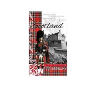 Scottish Tea Towel Scotland Souvenir Gift Red Tartan Edinburgh Castle Heraldic