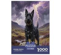 Scottish Terrier 1000 Piece Puzzle Educational Games-Colourful Families Pieces Fit Together Perfectly Cute Pets Fun Age 12+ for Adults Jigsaw Puzzles for Relaxing Decor And Gift 38x26cm/1000pcs