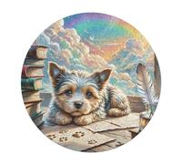 Scottish Terrier 120 Piece Circular Jigsaw Puzzle Cute Pet Animals Animal Shape All Ages Suitable Stress Relief Puzzle Educational Learning Through Play Home Decor 120 PCS