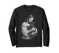 Scottish Terrier And Jesus Christian Faith Dog Lover Long Sleeve T-Shirt