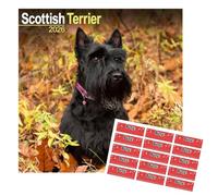 Scottish Terrier Calendar 2026 | 16 months | with FREE Organisational Stickers