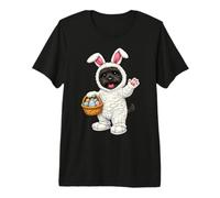 Scottish Terrier Dog As Easter Bunny Funny Cute Boys & Girls Premium T-Shirt