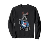 Scottish Terrier Dog Lover Funny I Heart Mom Mother's Day Sweatshirt