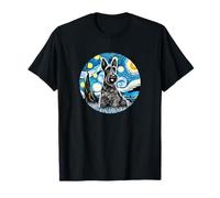 Scottish Terrier Dog Mom Dad - Van Gogh Starry Night Style T-Shirt