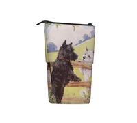 Scottish Terrier Dog West Highland Terrier,Standing Pencil Holder Stationery Bag Pencil Pouch Organizer Telescopic Pencil Case