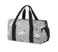 Scottish Terrier Dogs Sports Duffel Bag Dogs Puppy Weekend Overnight Bag Tote Holdall Casual Travel Gym Duffel Bags for Kids Girls Boys Women Men