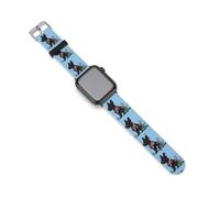 Scottish Terrier Floral Watch Band Compatible with Apple Watch Silicone Watch Straps Replacement Straps