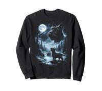 Scottish Terrier Howling to the Moon Retro 90's Dog Sweatshirt