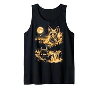 Scottish Terrier Howling to The Moon Tank Top