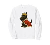 Scottish Terrier King Retro Cartoon Dog Lover Sweatshirt
