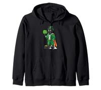 Scottish Terrier Leprechaun St Patricks Day Womens Mens Kids Zip Hoodie