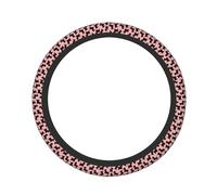 Scottish Terrier Pattern Pink Black,15 Inch Universal Car Steering Wheel Cover Elastic Non-slip Steering Wheel Protector
