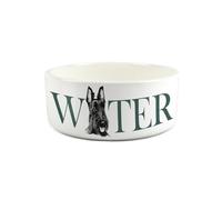 Scottish Terrier Pet Bowl - Painted Dog Portrait by Rhianon Chauncey - Large Ceramic Dog Water Bowl/Dish Gift for Dogs