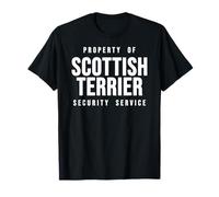 Scottish Terrier Property of Security Service Dad Dog Lover T-Shirt