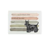 Scottish Terrier Small Glass Worktop Saver - Dogs Themed Humourous Gifts - Smooth Kitchen Chopping/Cutting Board Worktop Protector with Non-Slip Feet 28.5cm x 20cm (11" x 8")