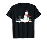 Scottish Terrier Snowman Christmas Tree Xmas Womens Mens Kid T-Shirt