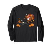 Scottish Terrier Turkey Autumn Thanksgiving Womens Mens Kids Long Sleeve T-Shirt