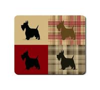 Scottish Terrier Washer Dryer Top Protector Mat, Vintage Plaid Dog Pattern Laundry Cover, Rustic Rubber Anti-slip Waterproof Mats for Laundry Room 20x24 Inch