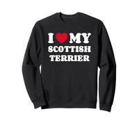 Scottish Terriers I Love My Scottish Terrier Dog Owner Heart Sweatshirt