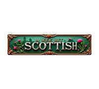 Scottish Themed Ornate Frame Design Tin Sign Vintage Metal Poster Retro Bar, Home, Man Cave, Kitchen, Laundry Room Wall Art Decor Gift 4x16 Inch