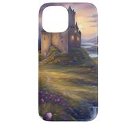 Scottish Thistle Castle landscape, Medieval Castle Highlands Case for iPhone 15