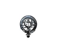 Scottish Thistle Clan Crest Pewter Cap Badge Brooch