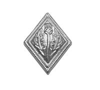 Scottish Thistle Diamond Buttons for Kilt Jackets, Highland Wear & Celtic Clothing, Gold or Silver Tone, Silver, 10, Small