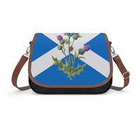 Scottish Thistle Flag Cross Body Bag Women Handbag Shoulder Bag Purse with Removable Strap