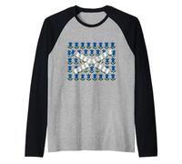 Scottish Thistle Flag St Andrews Cross Saltire Raglan Baseball Tee