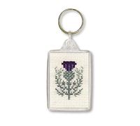 Scottish Thistle Keyring Cross Stitch Kit By Textile Heritage