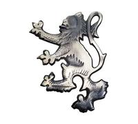Scottish Thistle Kilt Pin Solid Steel with Brass Antique Finish 4" Highland Pins & Brooches Celtic Knot, Pin & Brooches, Swirl Celtic Knot Sword Needle Chrome 10cm (Scottish Lion Rampant Pin Brooch)