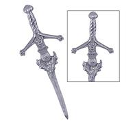 Scottish Thistle Kilt Pins Various Design Chrome Finish Celtic Pin & Brooches (THISTLE KILT PIN (1100-03))