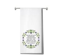Scottish Thistle Kitchen Towel - Scottish Blessing Towels - Highlander Gifts from Scotland (May joy UK)