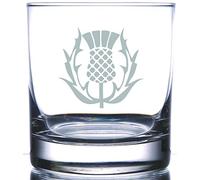 Scottish Thistle Rocks Whiskey Glass | National Symbol of Scotland Gaelic Celtic Irish Regions | Perfect for Scot Friends Family and Outlander and Highlander Fans