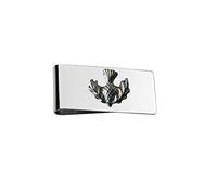 Scottish Thistle Scotland 2.2x2cm gt250 Made from English Pewter on a Stunning Money Clip Chrome Posted by US Gifts for All 2016 from Derbyshire UK