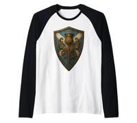 Scottish Thistle Shield s Celtic Scotland s Vintage Celt Raglan Baseball Tee